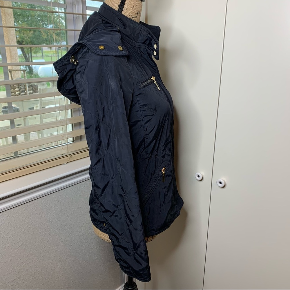 Zara Basic Drawstring Waist Jacket With Hood - image 6